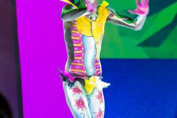 Concurso de maquillaje corporal del Carnaval de Las Palmas de GC (Foto Antonio Rico)
